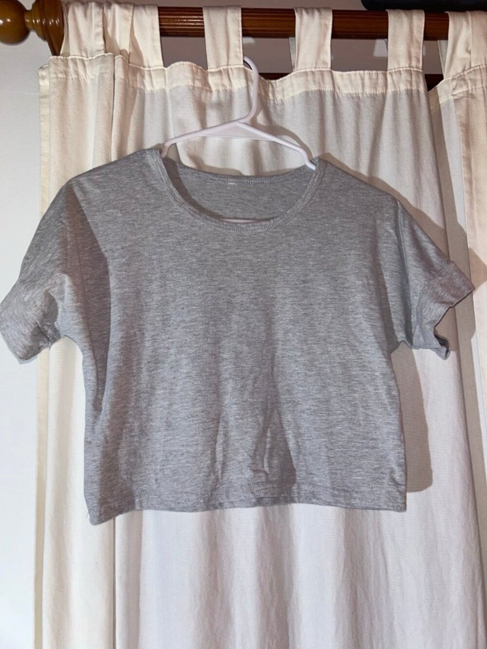 Shien grey cropped t shirt size medium